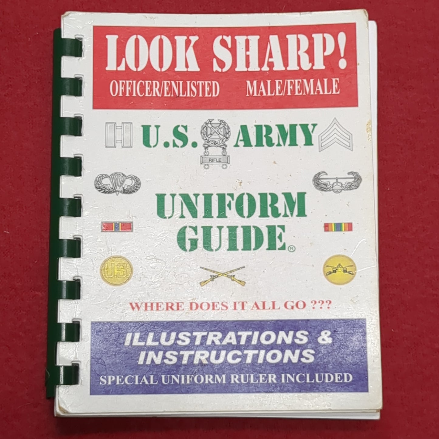 U.S. ARMY LOOK SHARP! Officer/Enlisted Male/Female Uniform Guide ~ Illustrated (Sep184-MANUAL)