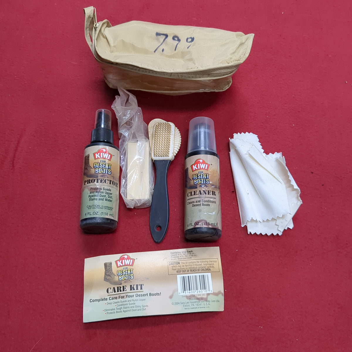 Kiwi Military Desert BOOTS Complete Cleaning Stain Remover Care Kit (c