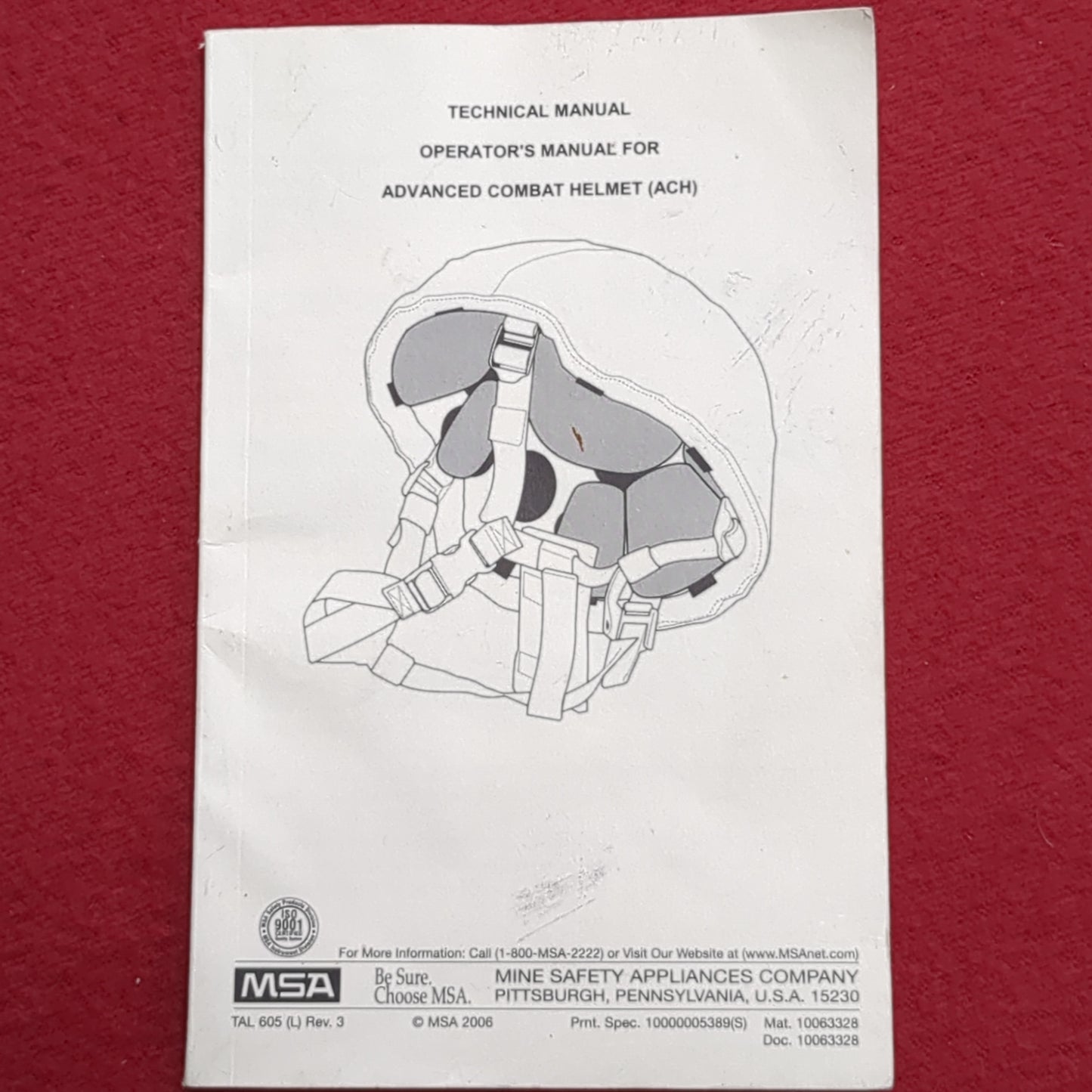 BOOK: 2006 TECHNICAL MANUAL FOR ADVANCED COMBAT HELMET (ACH) (box1)