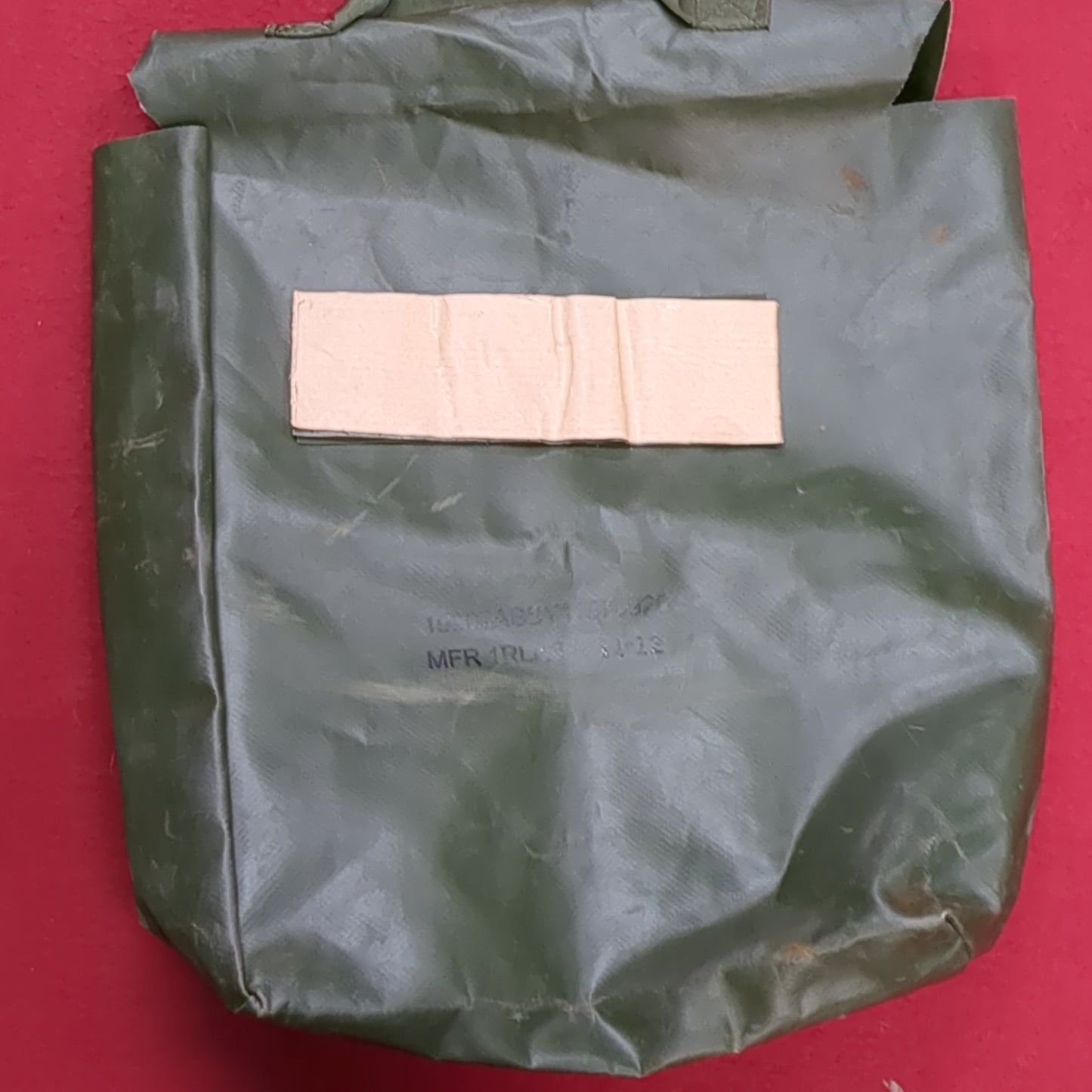 Vintage US Army Pamphlet Bag Assembly OD Vinyl Pouch 11676920 Excellent Condition (31o- da15-MH279)