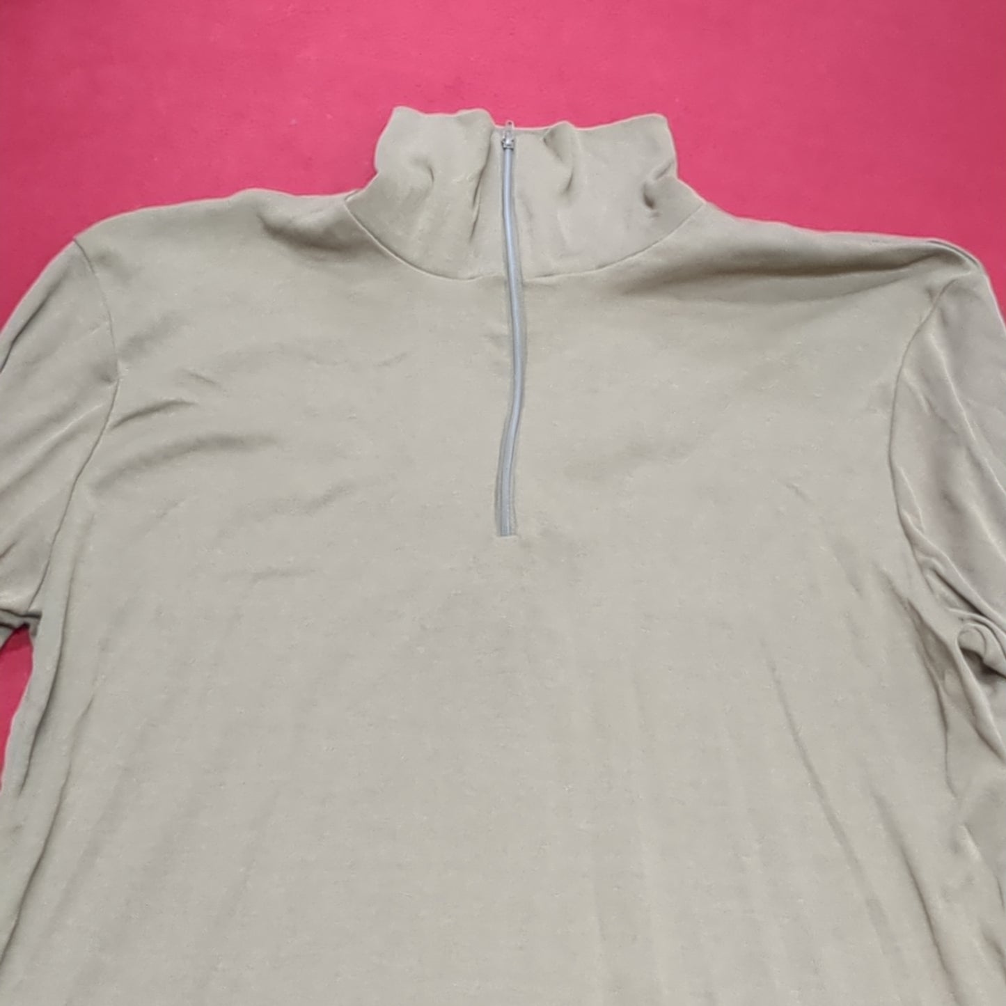 US Army SEKRI Large Lightweight Cold Weather QUARTER ZIP Long-Sleeve Shirt Excellent Condition (31o- da15-04)
