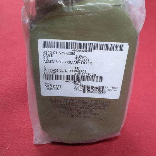 NOS SEALED US Army Avon M50 Primary Filter Assembly 4240-01-529-2289  (26o- da13-may113)