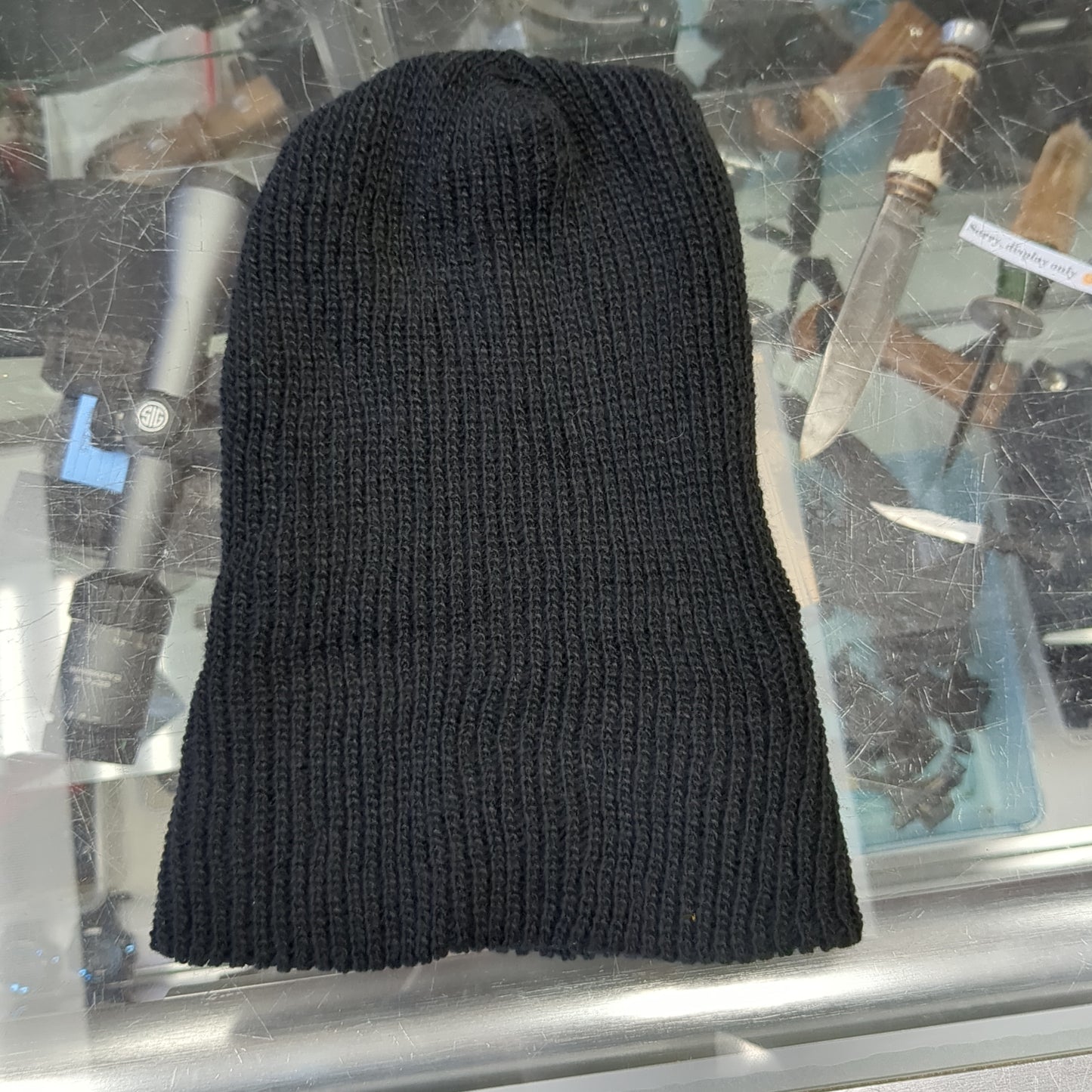 2 x Black Acrylic Knit Beanie Watch Cap (AcrStk)