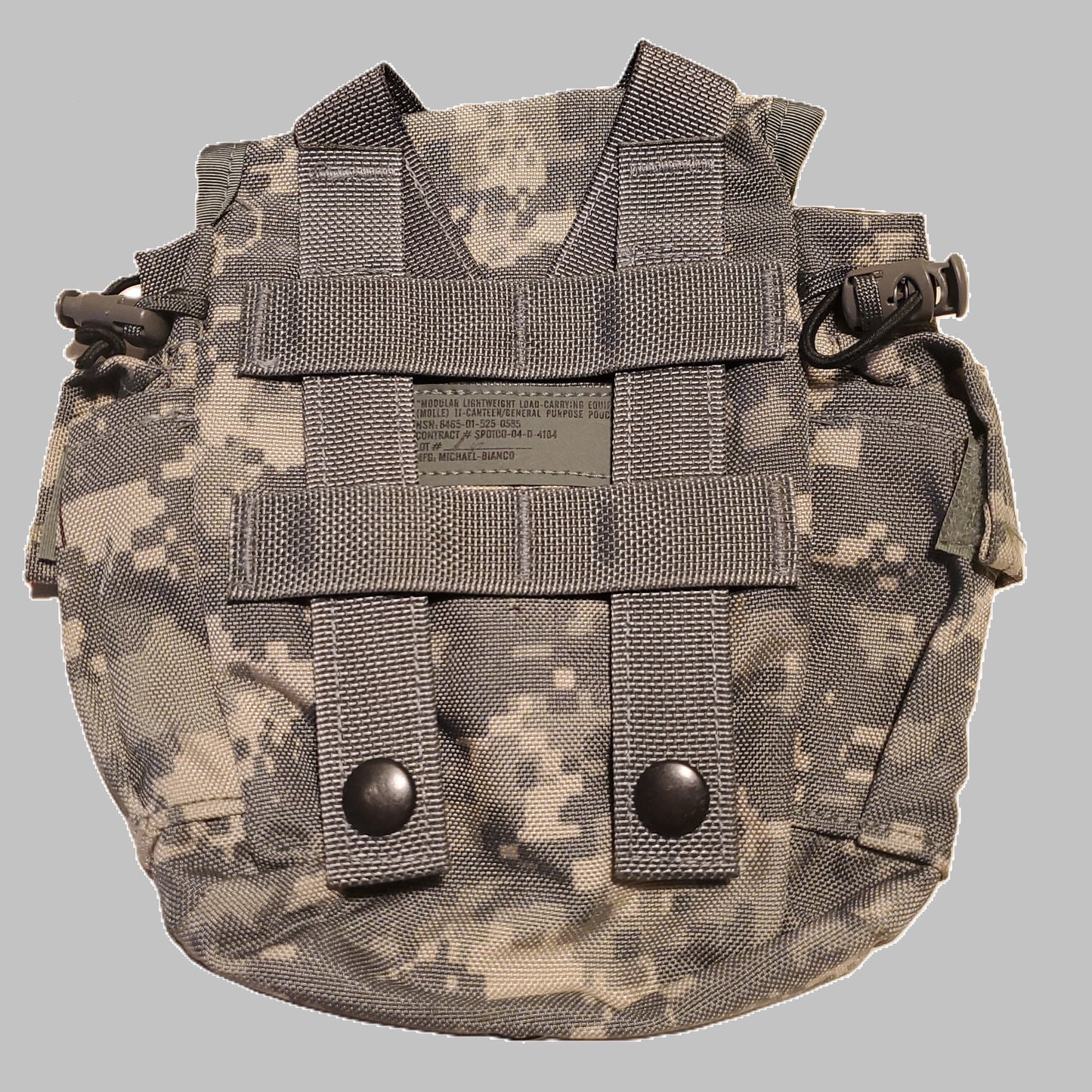 Excellent Condition SET of 2 USGI ACU UCP 1Qt Canteen Pouch General Purpose (ACU-1qt)