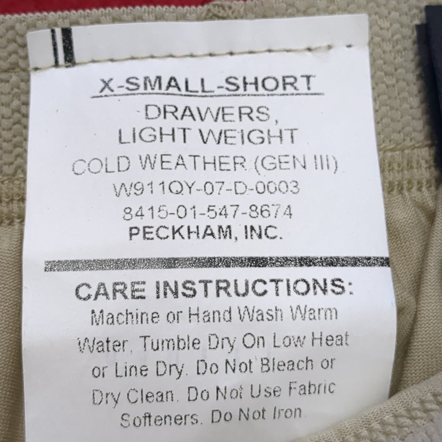 NWT US Army Small X-Short Silks Gen III Level 1 Cold Weather Pants Bottom Sand (fa07-OCT156)