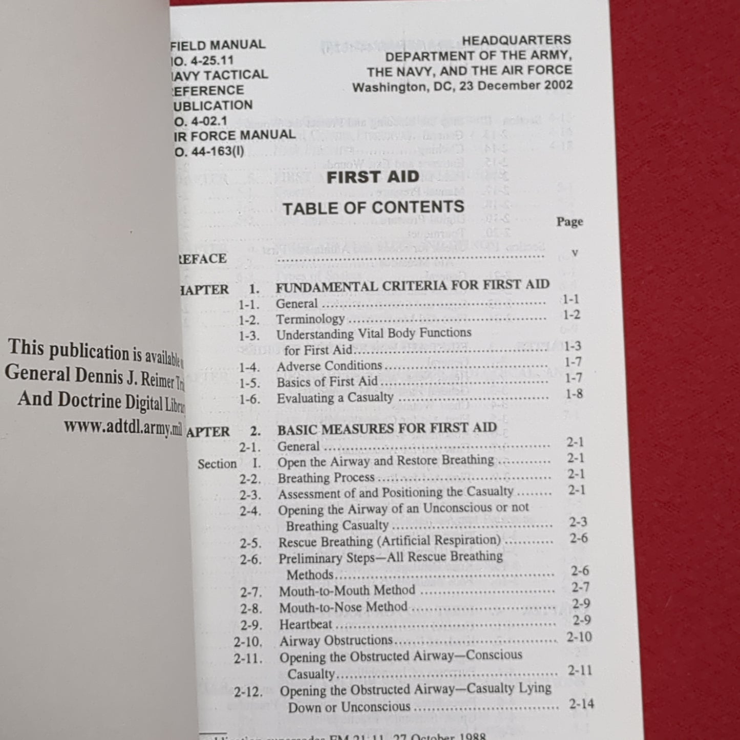 BOOK: December 2002 First Aid (box2)