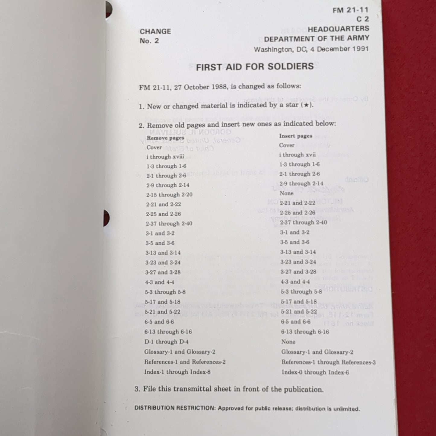 BOOK: December 1991 First Aid For Soldiers (box2)