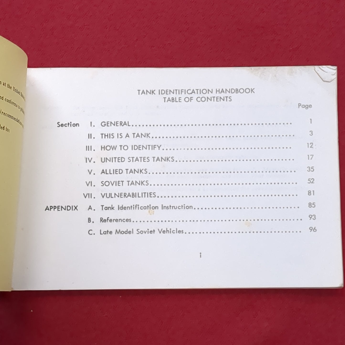 BOOK: October 1983 Tank Identification Handbook (box2)
