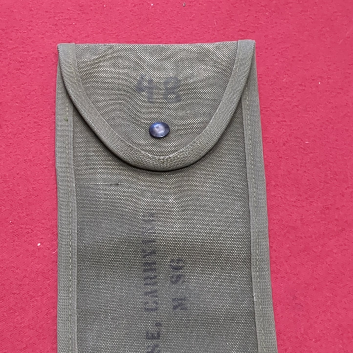 Vietnam US Army M86 Canvas Carrying Case for Mortar Artillery Slide Ruler Excellent Condition (BA12-OCT160)