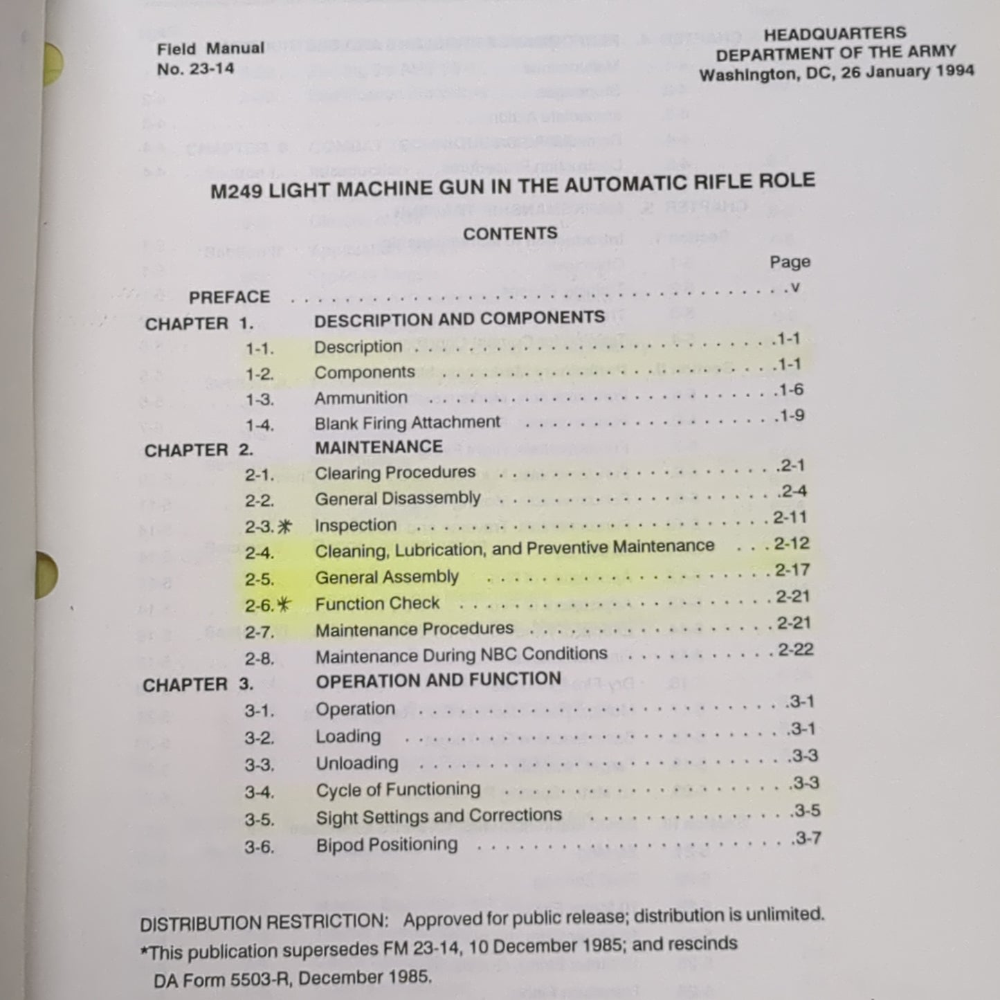 BOOK: M249 LIGHT MACHINE GUN IN THE AUTOMATIC RIFLE ROLE (BOX3)