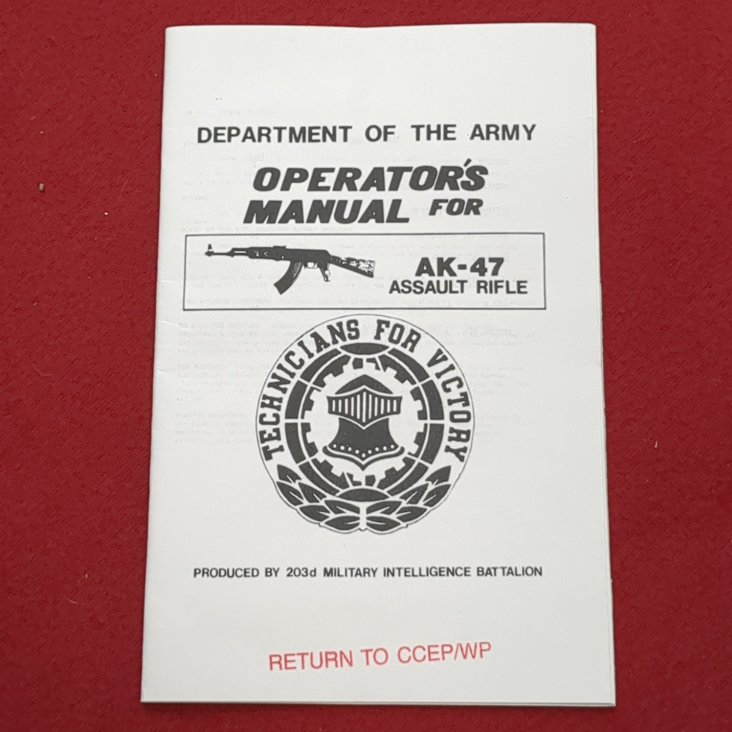 BOOK: Operator's Manual For AK-47 Assault Rifle (Box3)