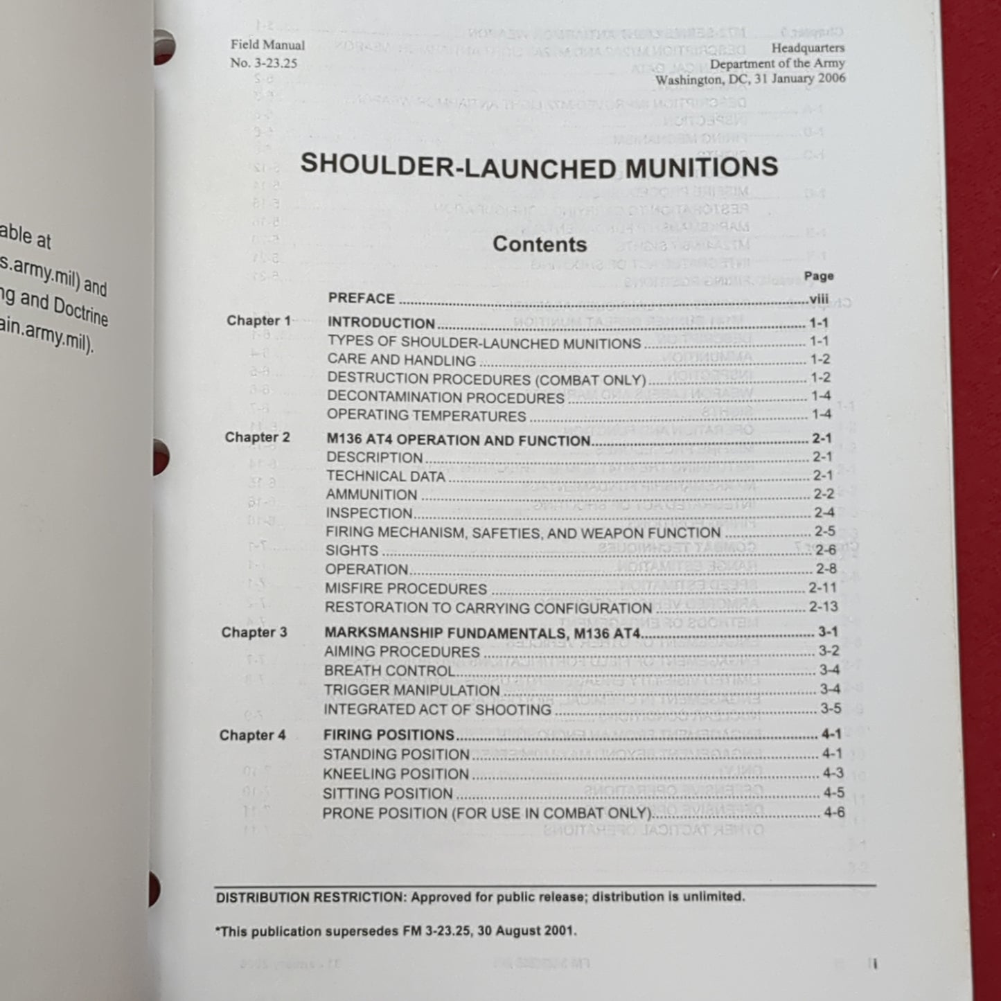 BOOK: SHOULDER-LAUNCHED MUNITIONS JANUARY 2006 (BOX4)