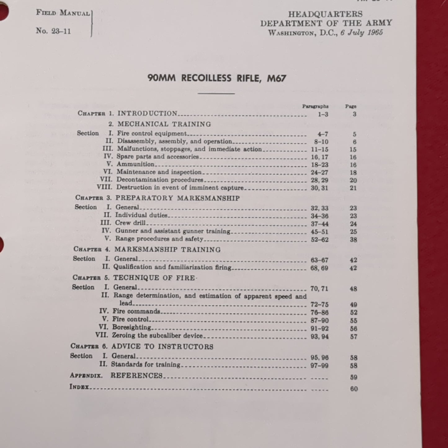 BOOK: JULY 1965 90MM RECOILLESS RIFLE, M67 (box4)