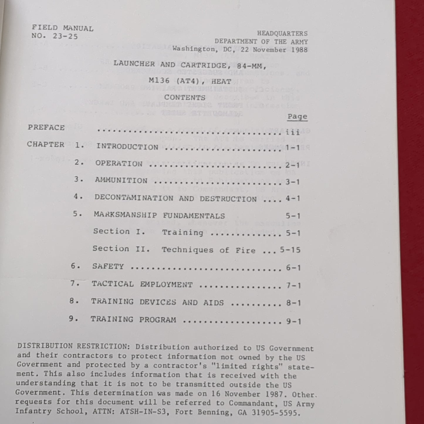 BOOK: LAUNCHER AND 84-MM, M136, (AT4) HEAT (box4)