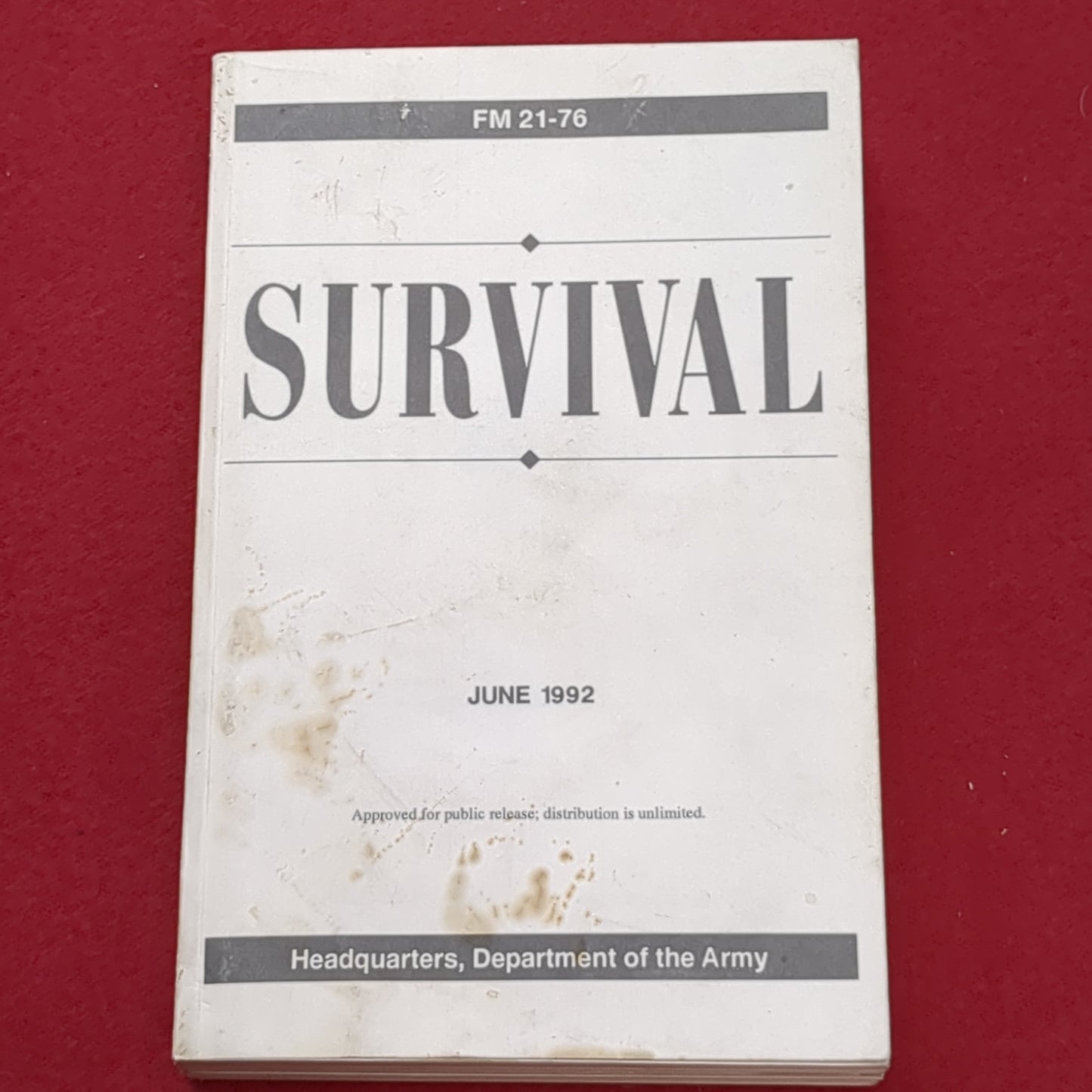 BOOK: SURVIVAL JUNE 1992 (box6)