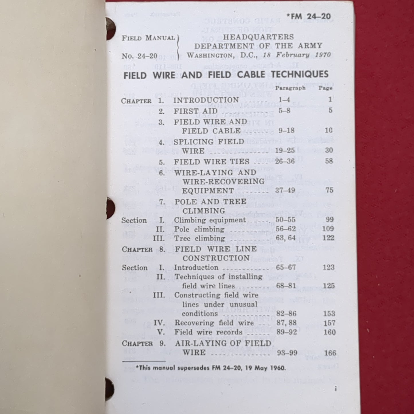 BOOK: TACTICAL WIRE AND CABLE TECHNIQUES 18 FEBRUARY 1970 (box7)