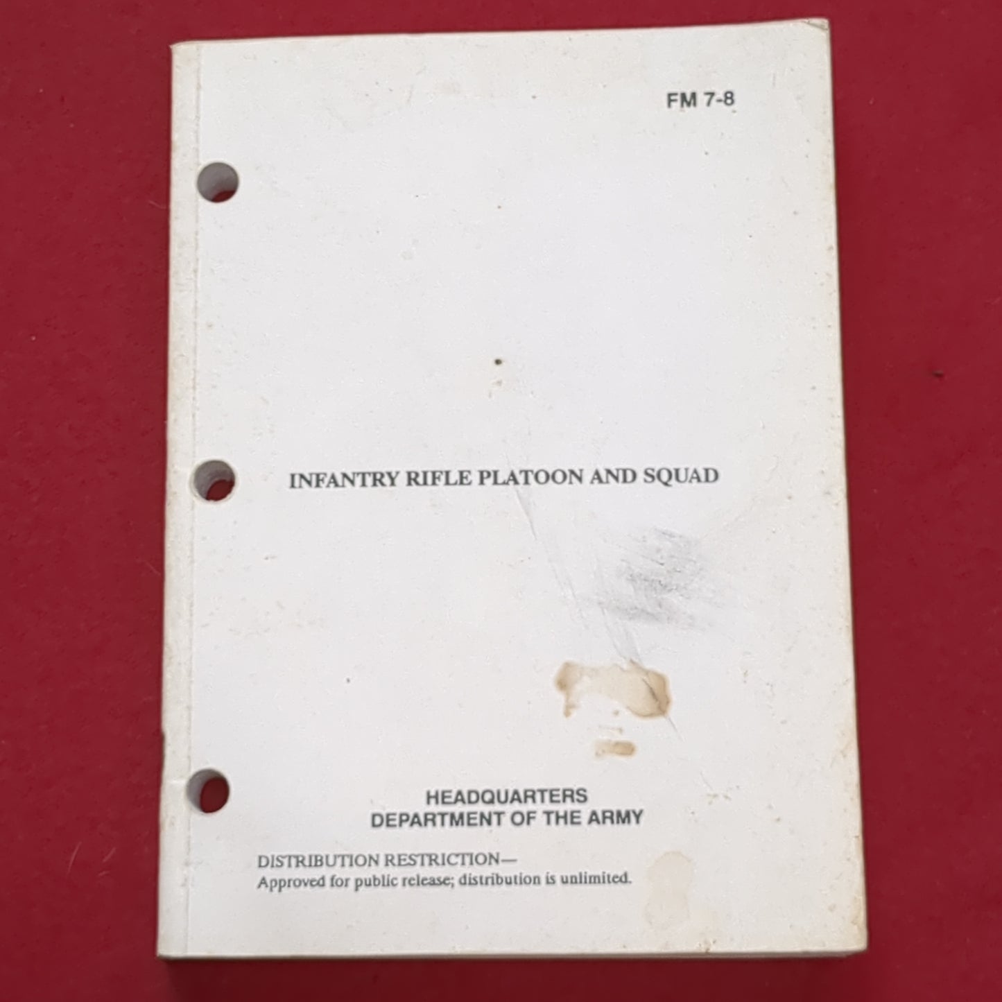 BOOK: INFANTRY RIFLE PLATOON AND SQUAD APRIL 1992 (box7)