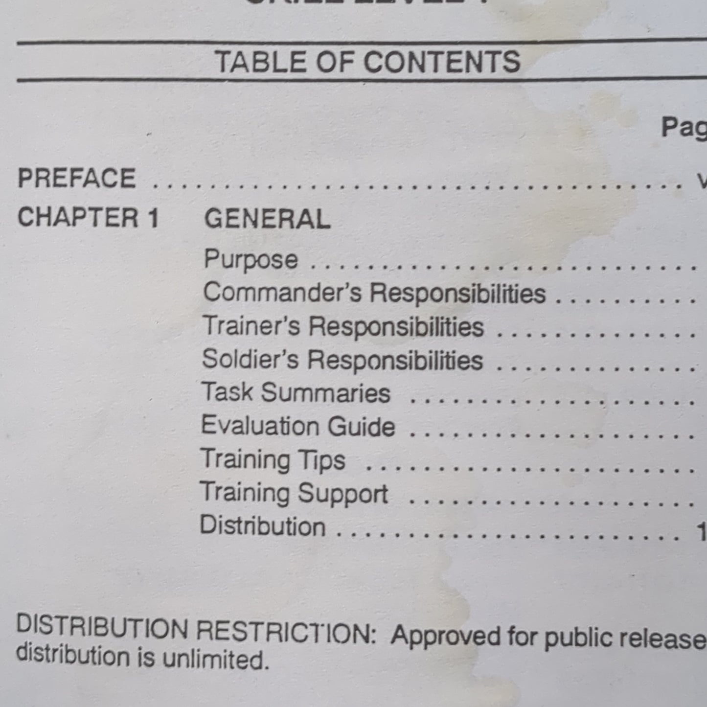 BOOK: SOLDIER'S MANUAL OF COMMON TASKS SKILL LEVEL1 OCTOBER 1994 (box8)