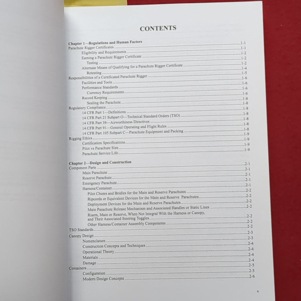 BOOK PARACHUTE RIGGER HANDBOOK/ FLIGHT STANDARD SERVICE 01 JULY 2011