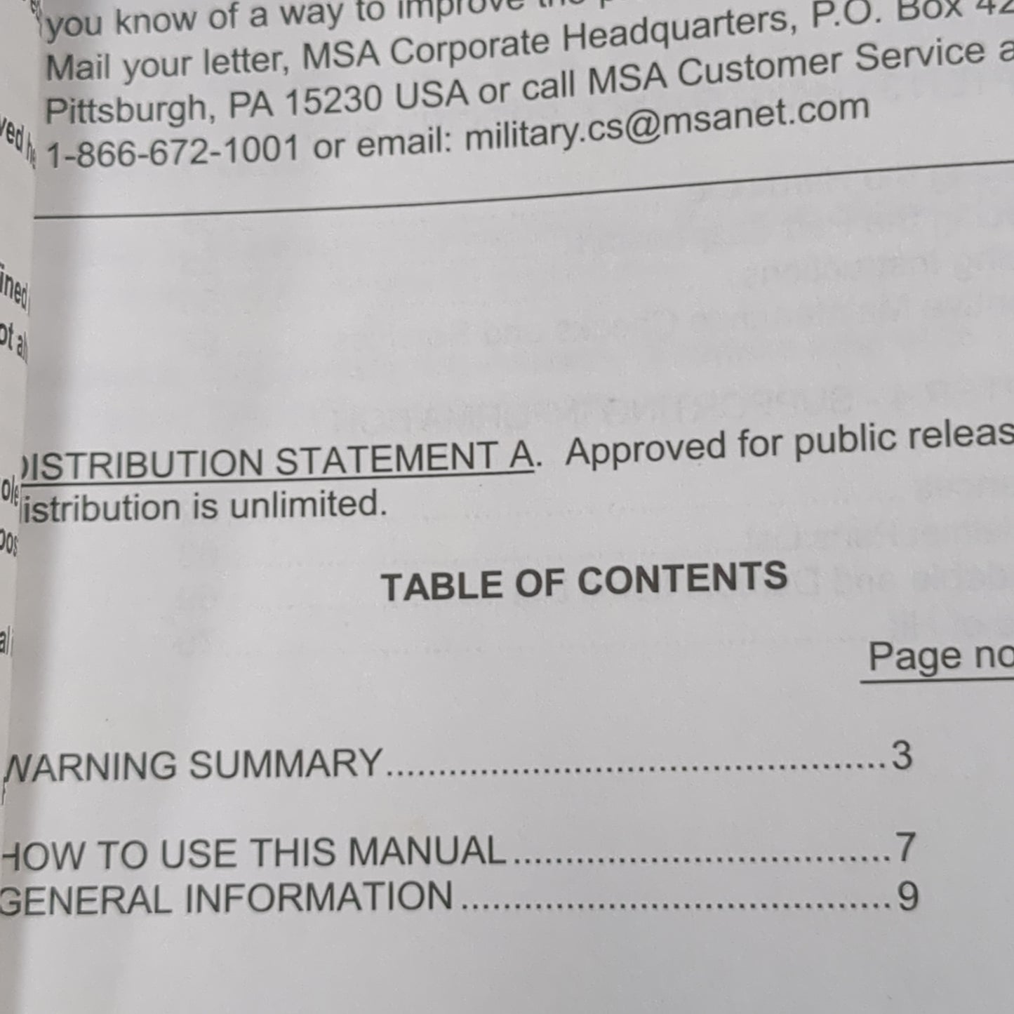BOOK: TECHNICAL MANUAL OPERATOR'S MANUAL FOR ADVANCED COMBAT HELMET (ACH) 2006 (box8)