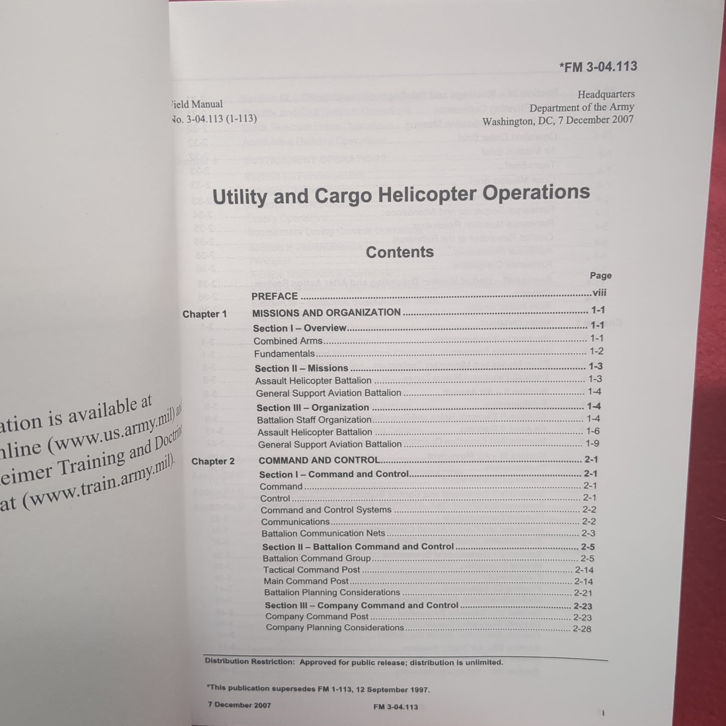BOOK:: UTIILITY AND CARGO HELICOPTER OPERATIONS DECEMBER 2007 (box9)
