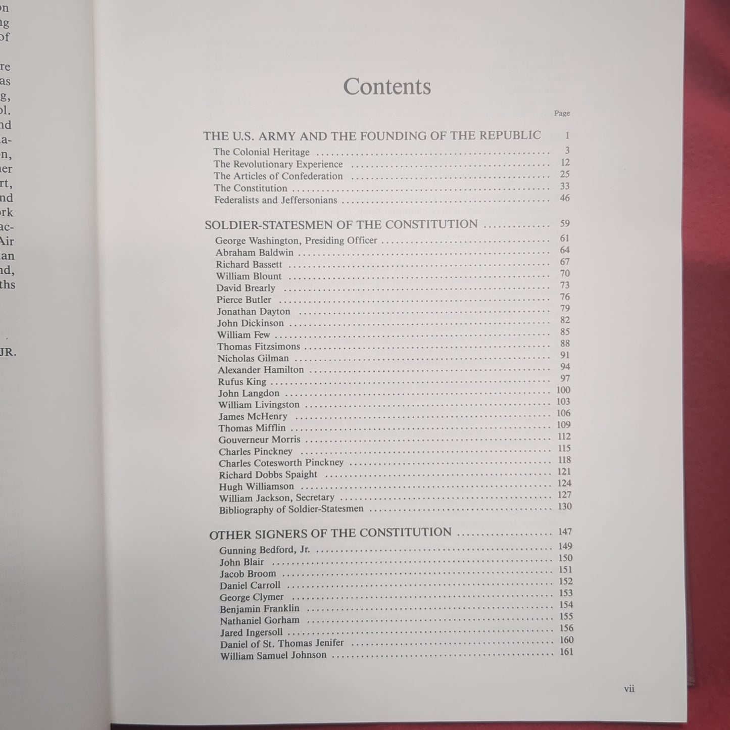 BOOK: SOLDIER-STATESMEN OF THE CONSTITUTION 5 FEBRUARY 1987 (HARDBACK BOOK) (box9)