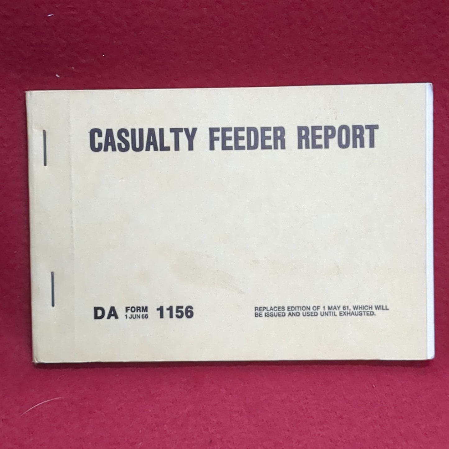 BOOK: CASUALTY FEEDER REPORTJUNE 1966 (box10)