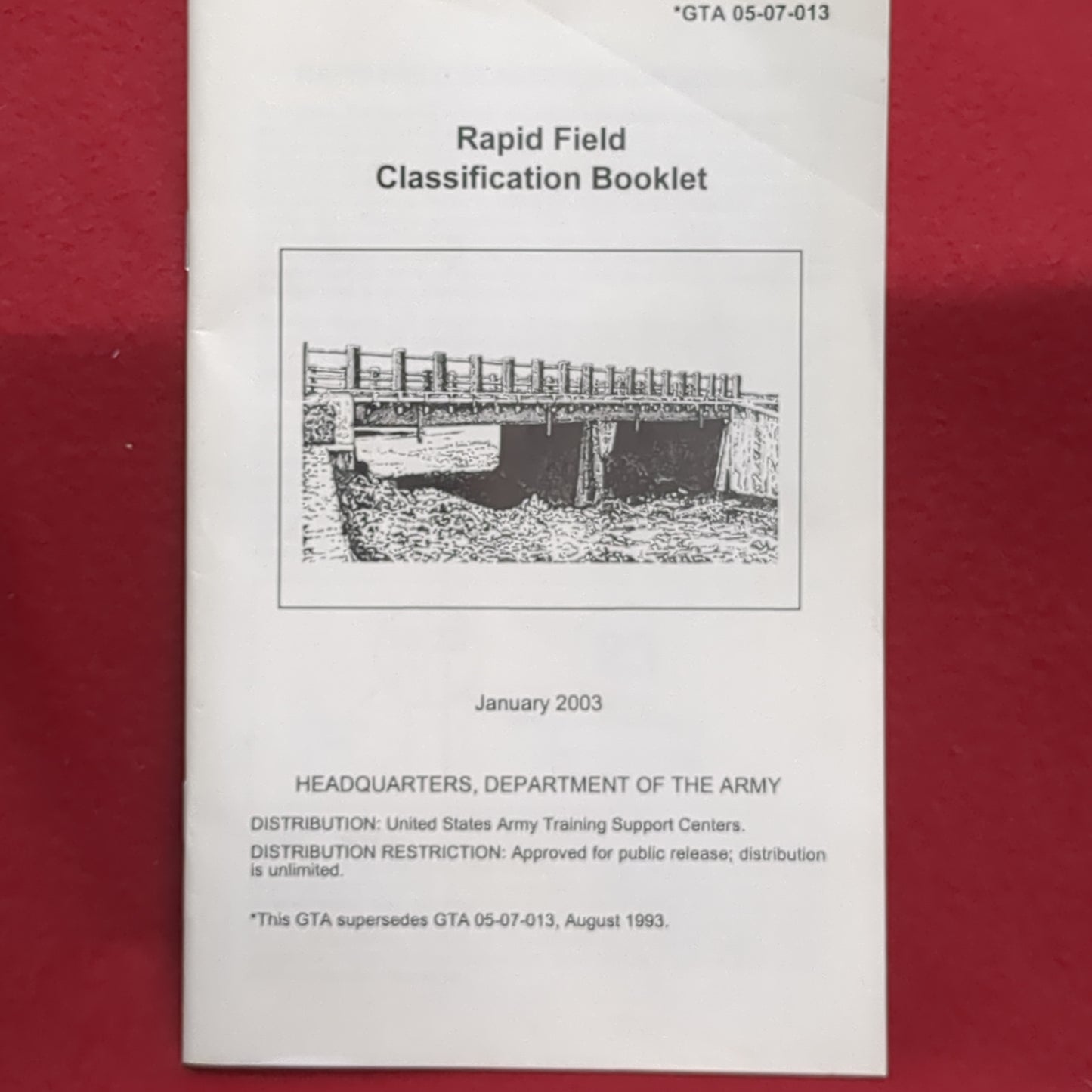 BOOOK: RAPID FIELD CLASSIFICATION BOOKLET JANUARY 2003 (box10)