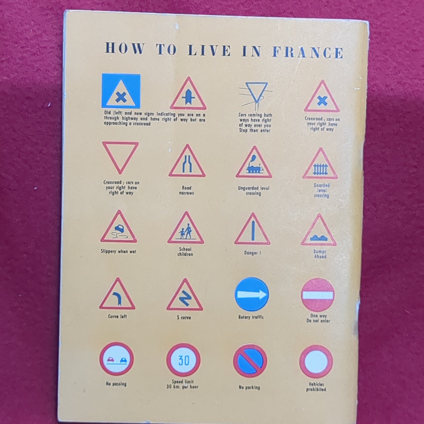 BOOK: HOW TO LIVE IN FRANCE (AND GET THE MOST OUT OF IT) PARIS, 1953: A HANDBOOK OF USEFUL INFORMATION FOR AMERICAN SETTING UP A HOME IN FRANCE (box11)