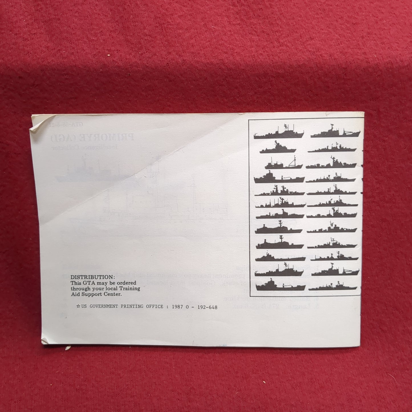BOOK: SILHOUETTES OF COMMONLY SIGHTED WARSAW PACT WARSHIPS AUGUST 1983 (box11)