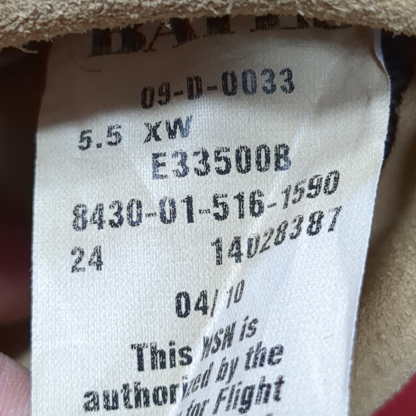 US Army 5.5 XW Bates E33500B Gore-Tex Cold Weather Combat Boots 499 Tan Used (a09- DC14-NOV30)