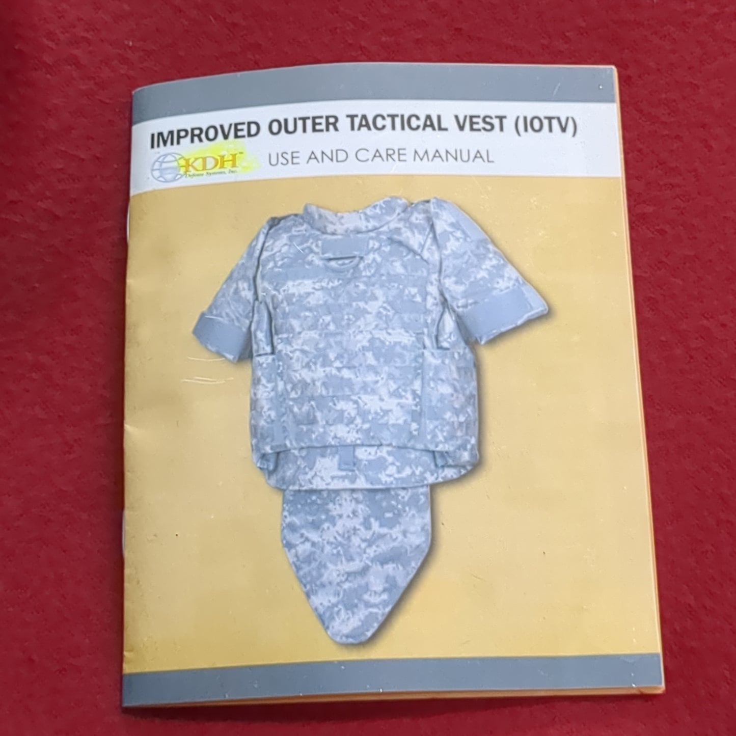 BOOK: IMPROVED OUTER TACTICAL VEST (I0TV) USE AND CARE MANUAL (box10)