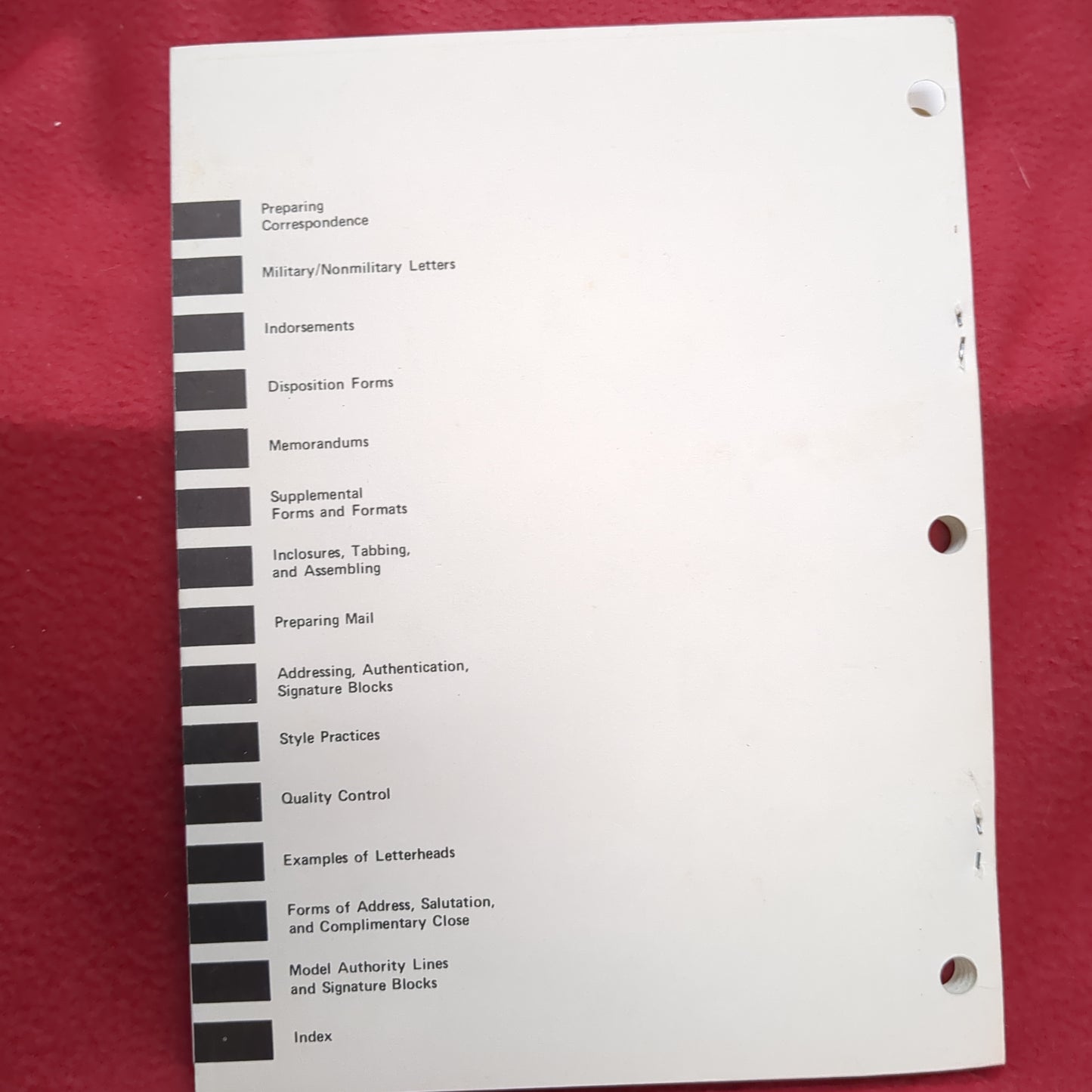 BOOK: OFFICE MANAGEMENT PREPARARING CORRESPONFENCE JANUARY 1979 (box12)