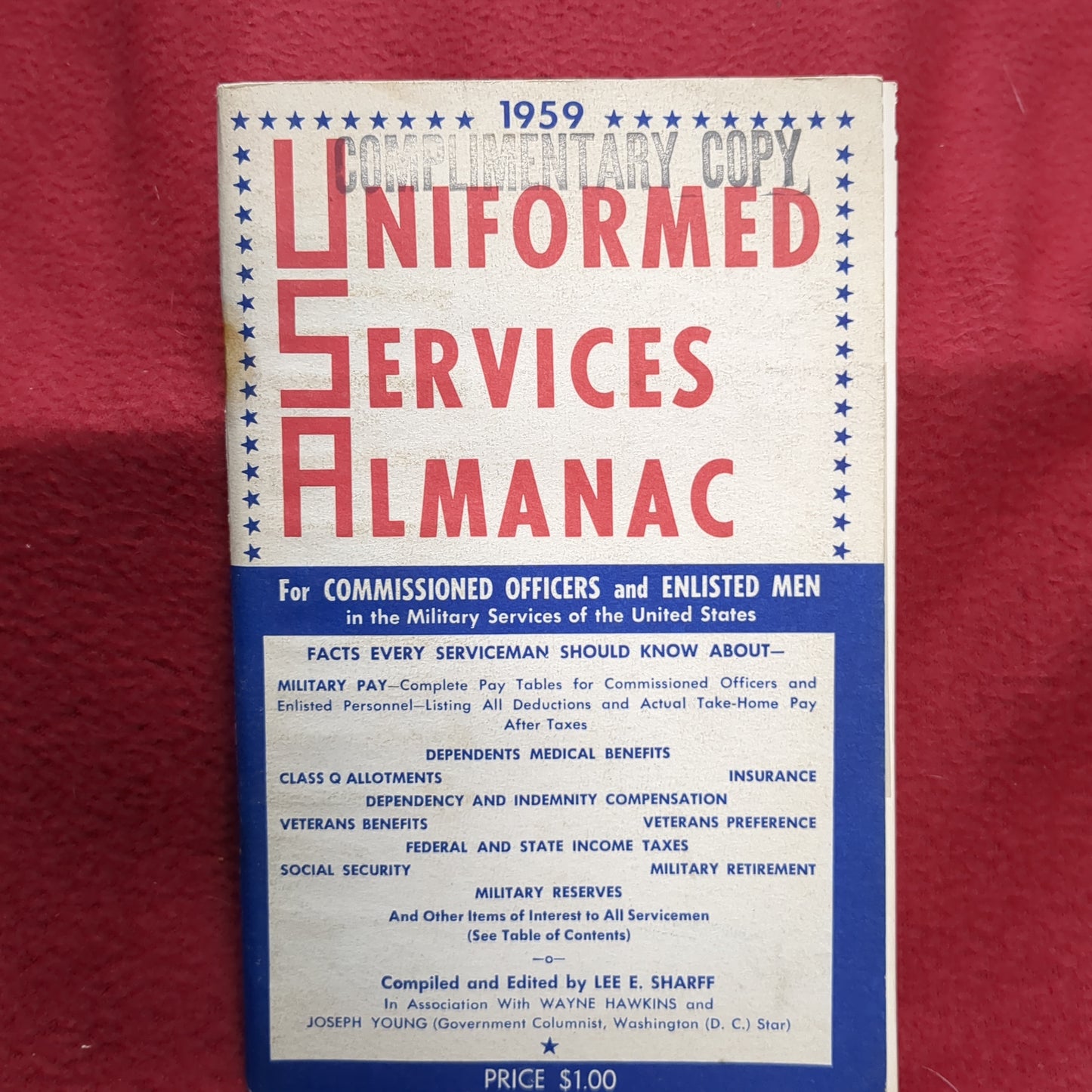 BOOK: UNIFORMED SERVICES ALMANAC 1959 (box12)