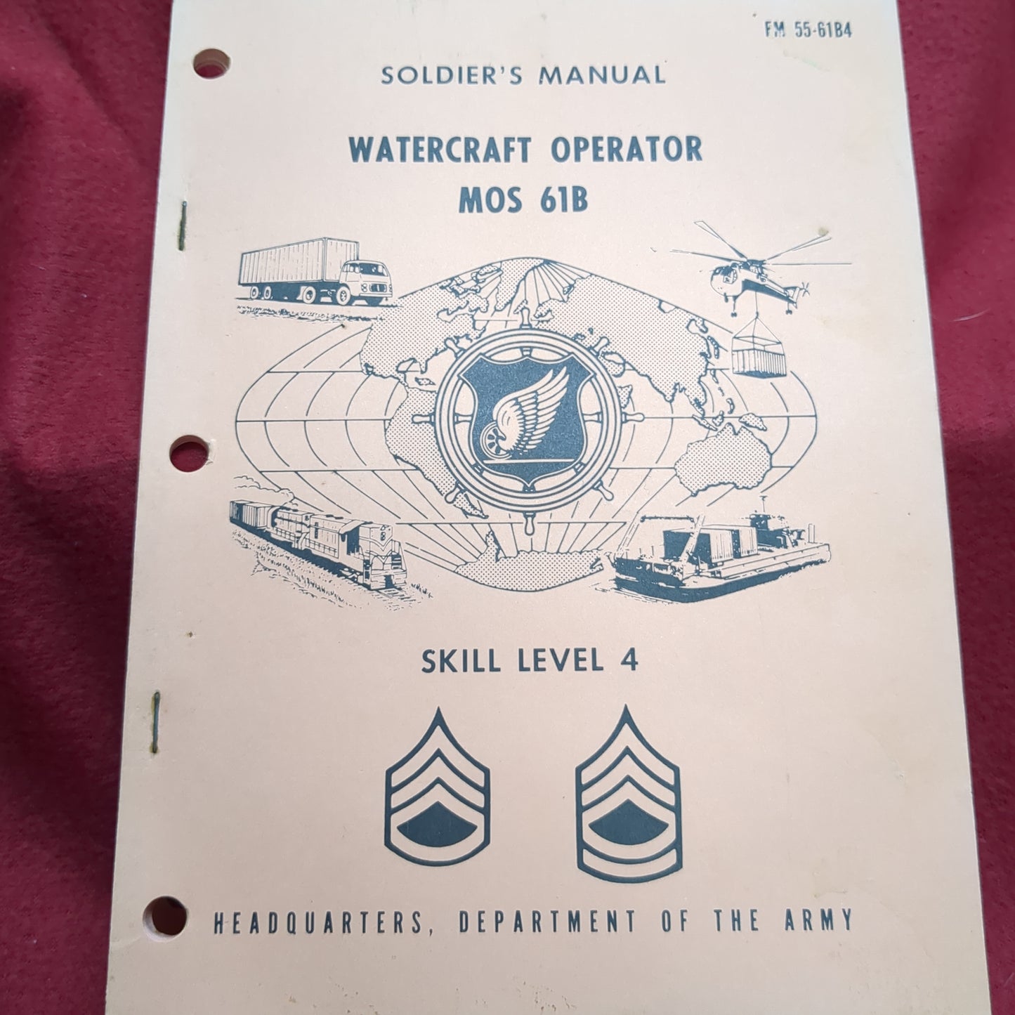 BOOK: SOLDIER'S MANUAL WATERCRAFT OPERATOR MOS 61B SKILL LEVEL 4 (box16)