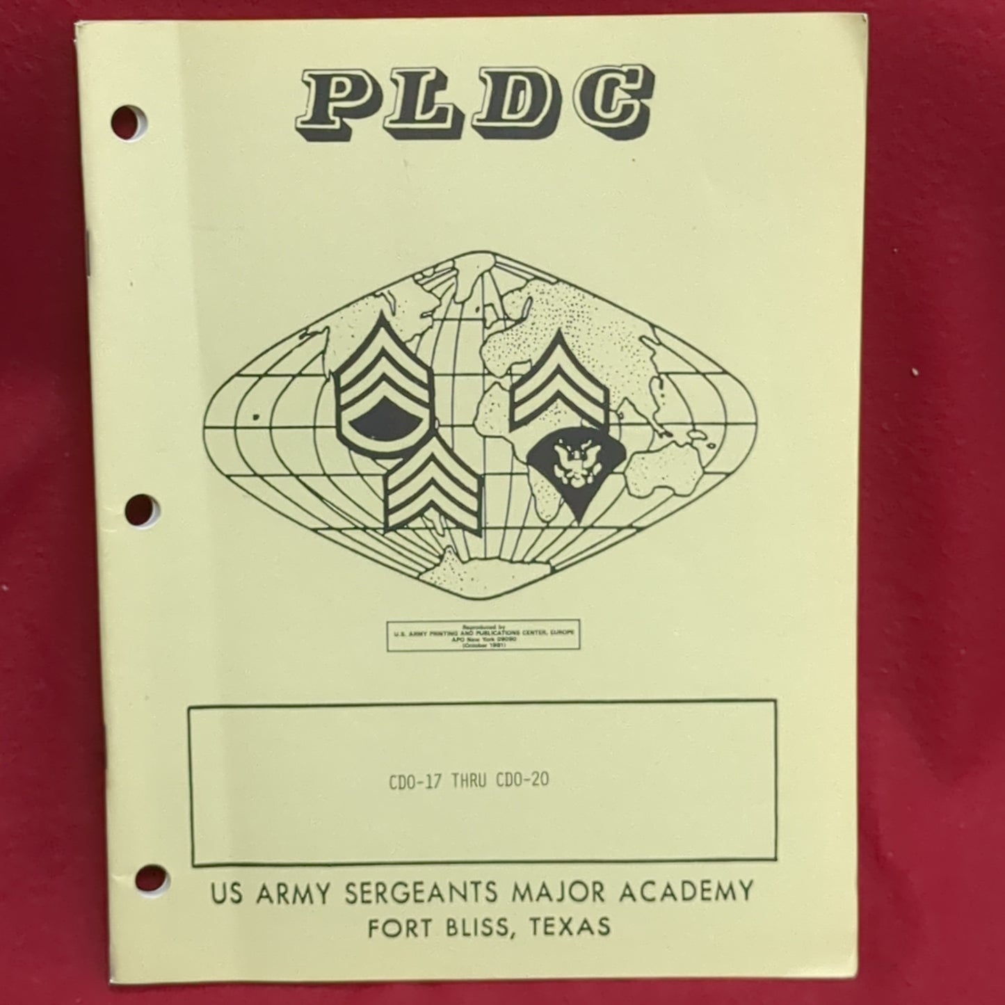 BOOK: PLDC: REACT TO FLARES 071-326-0511 CDO-17 JULY 1983 (box17)