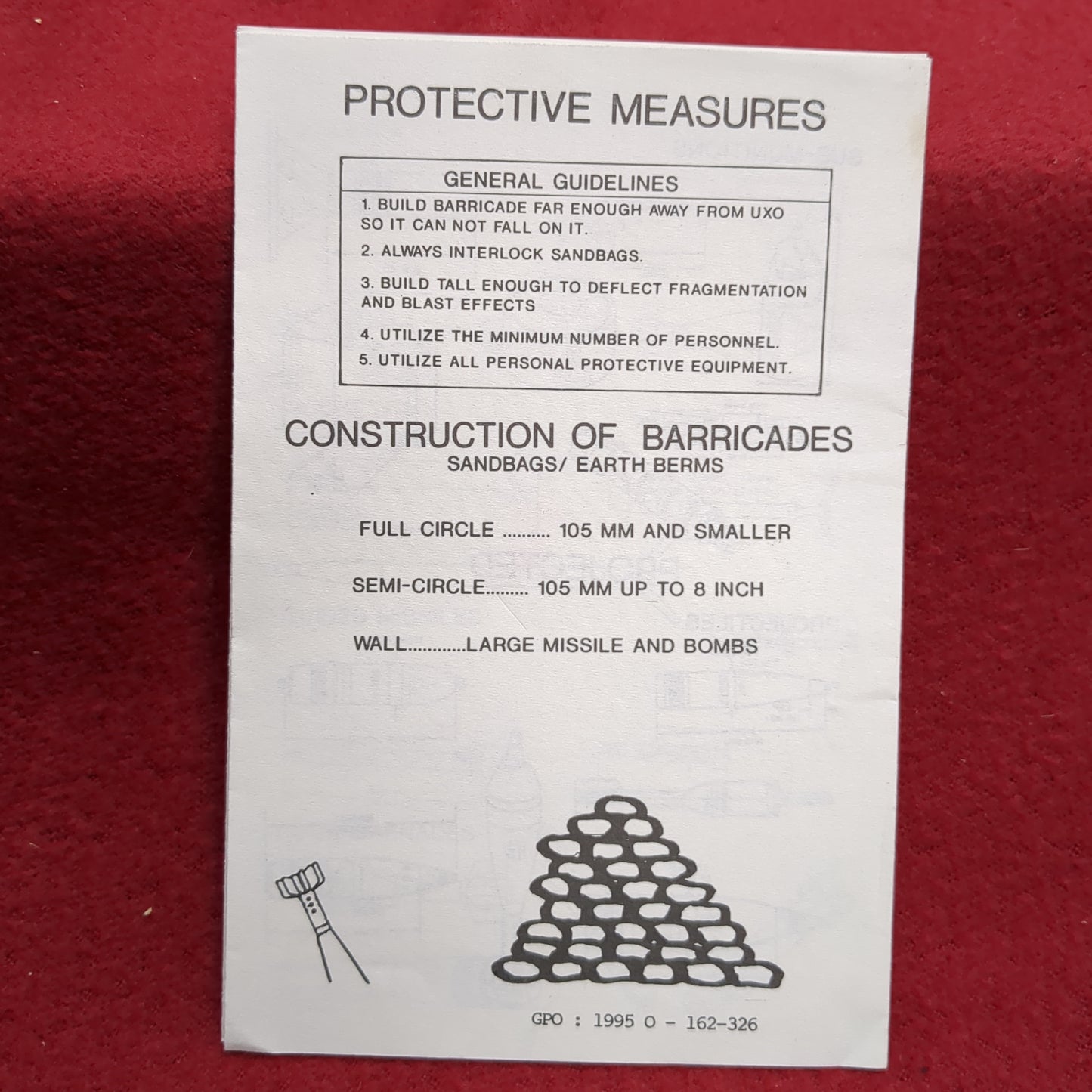 BOOK/PAMPHLET: BARRICADES PROTECTIVE MEASURES (box18)