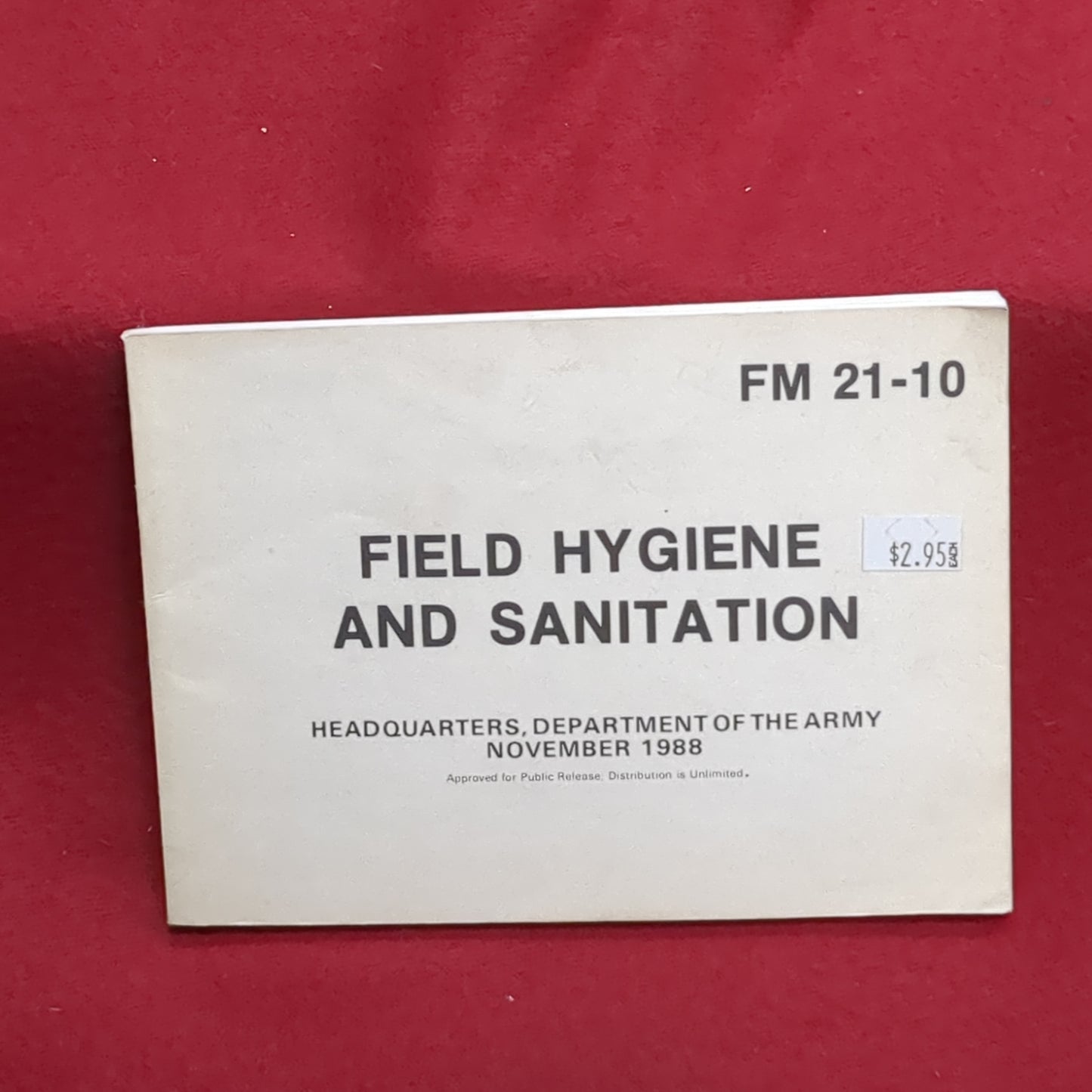 BOOK: FIELD HYGIENE AND SANITATION NOVEMBER 1988 (box18)