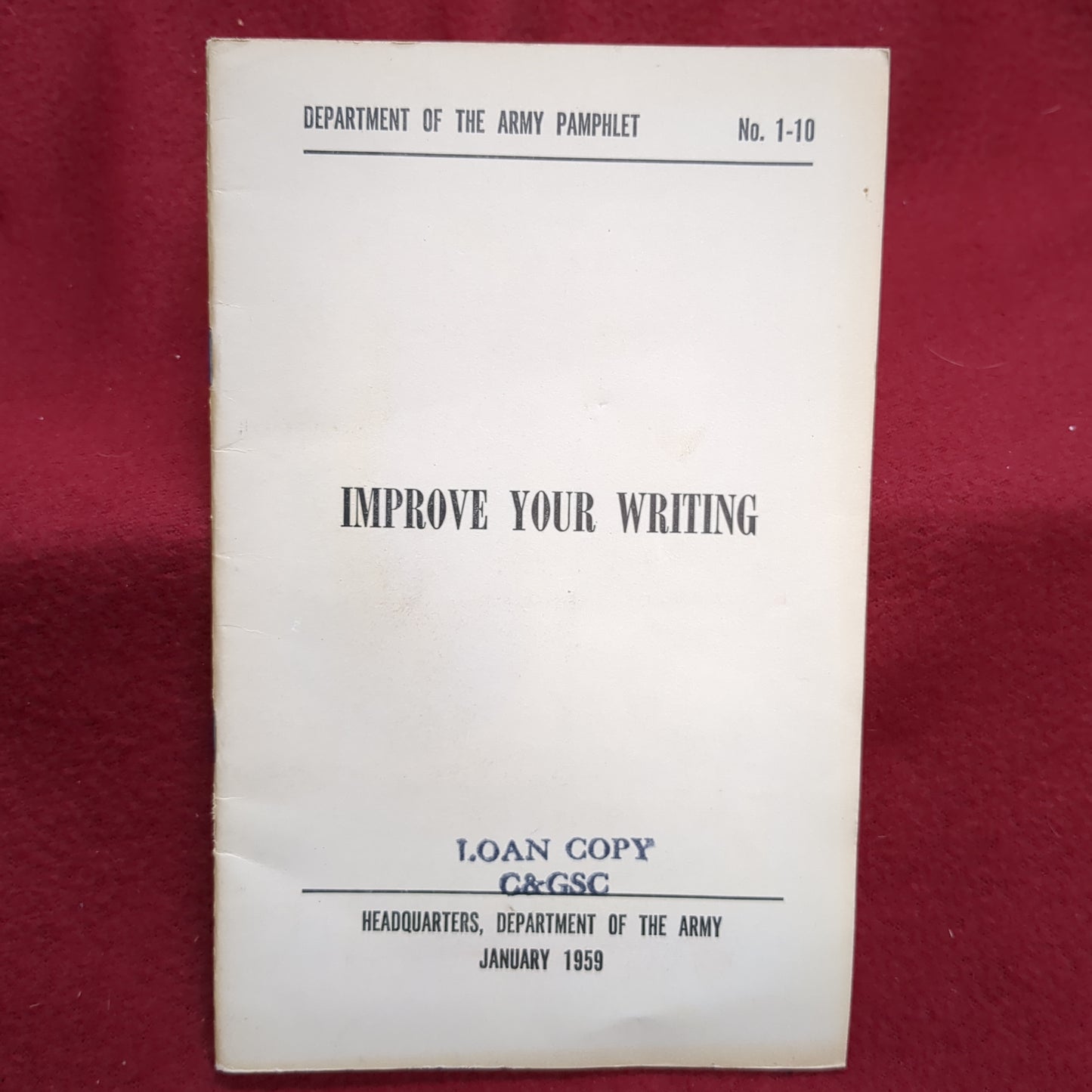 BOOK: JANUARY 1959 1-10 IMPROVE YOUR WRITING (BOX18)