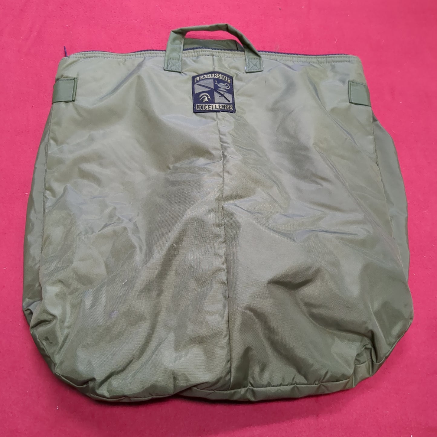 Flyers Flight Helmet Bag Nylon with US ARMY ROTC Leadership Excellence Patch Excellent Condition (BB05-NOV86)
