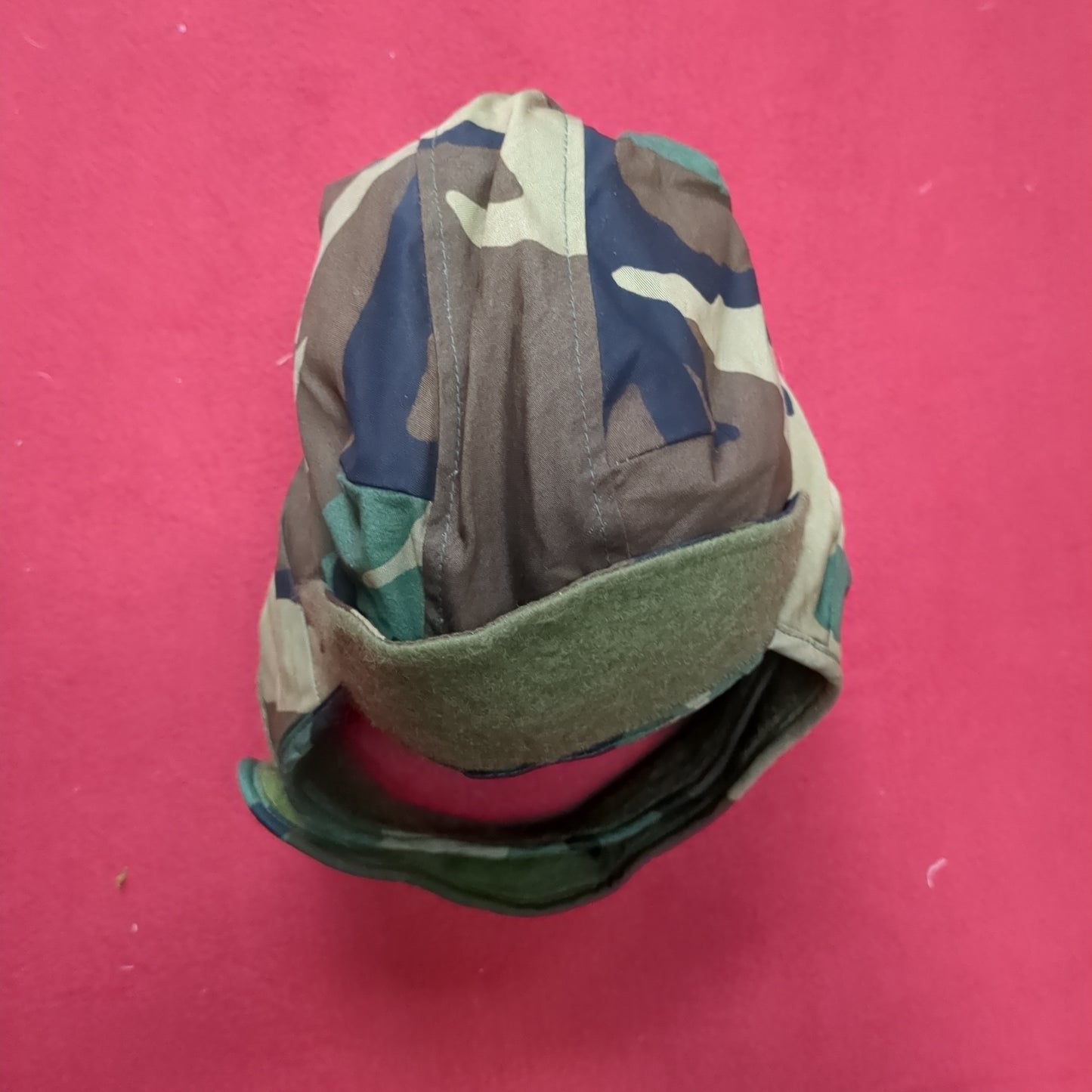 US Army Woodland BDU Pattern 7 HELMET LINER INSULATED PILE CAP Extreme Cold Weather Excellent Condition (bdu2-FA13-NOV125