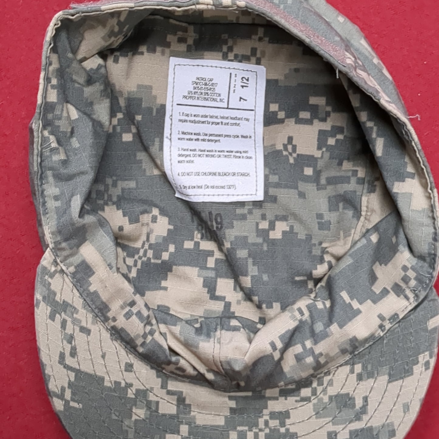 US Army 7 1/2 Patrol Cap ACU/UCP Air Force Excellent Condition (03n- DC7-NOV132)