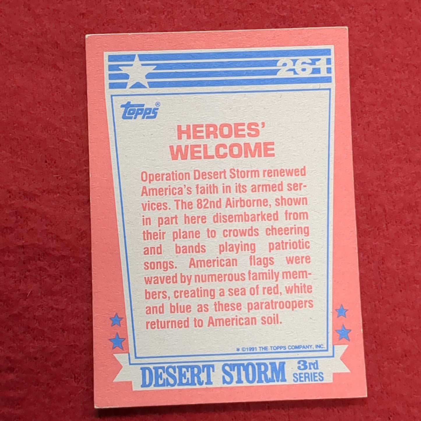 Topps Desert Storm Trading Cards 3rd Series Excellent Condition (06cc- ca9-NOV136)