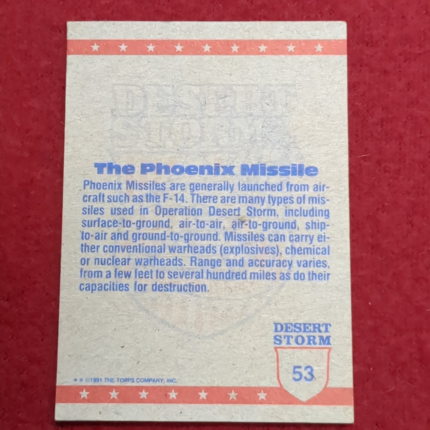 Topps Desert Storm Trading Cards Excellent Condition (06cc- ca9-NOV139)