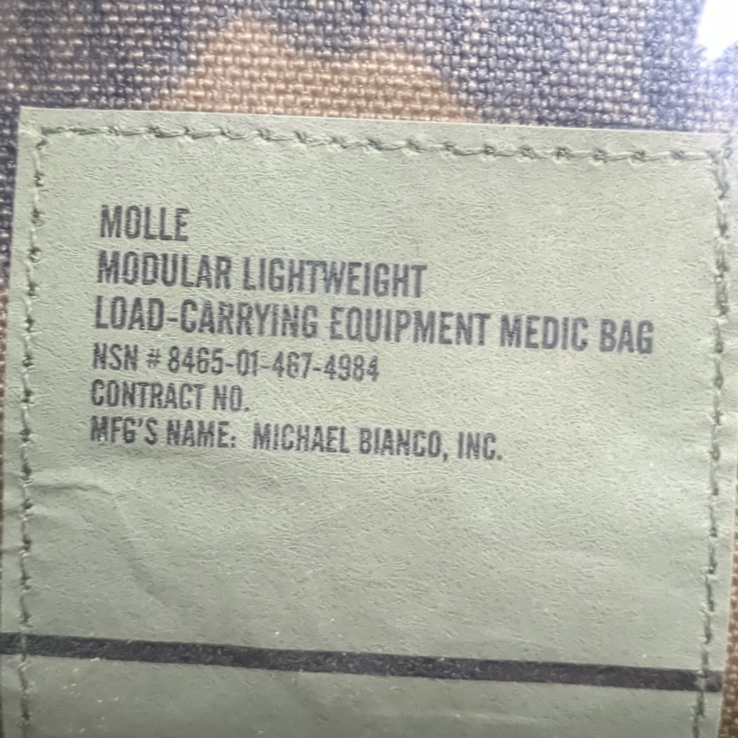 NOS Modular Lightweight Load Carrying equipment Medic Bag W/ Pocket Inserts NSN 6532-01-467-4984 BDU/ Woodland (BA12-NOV172)