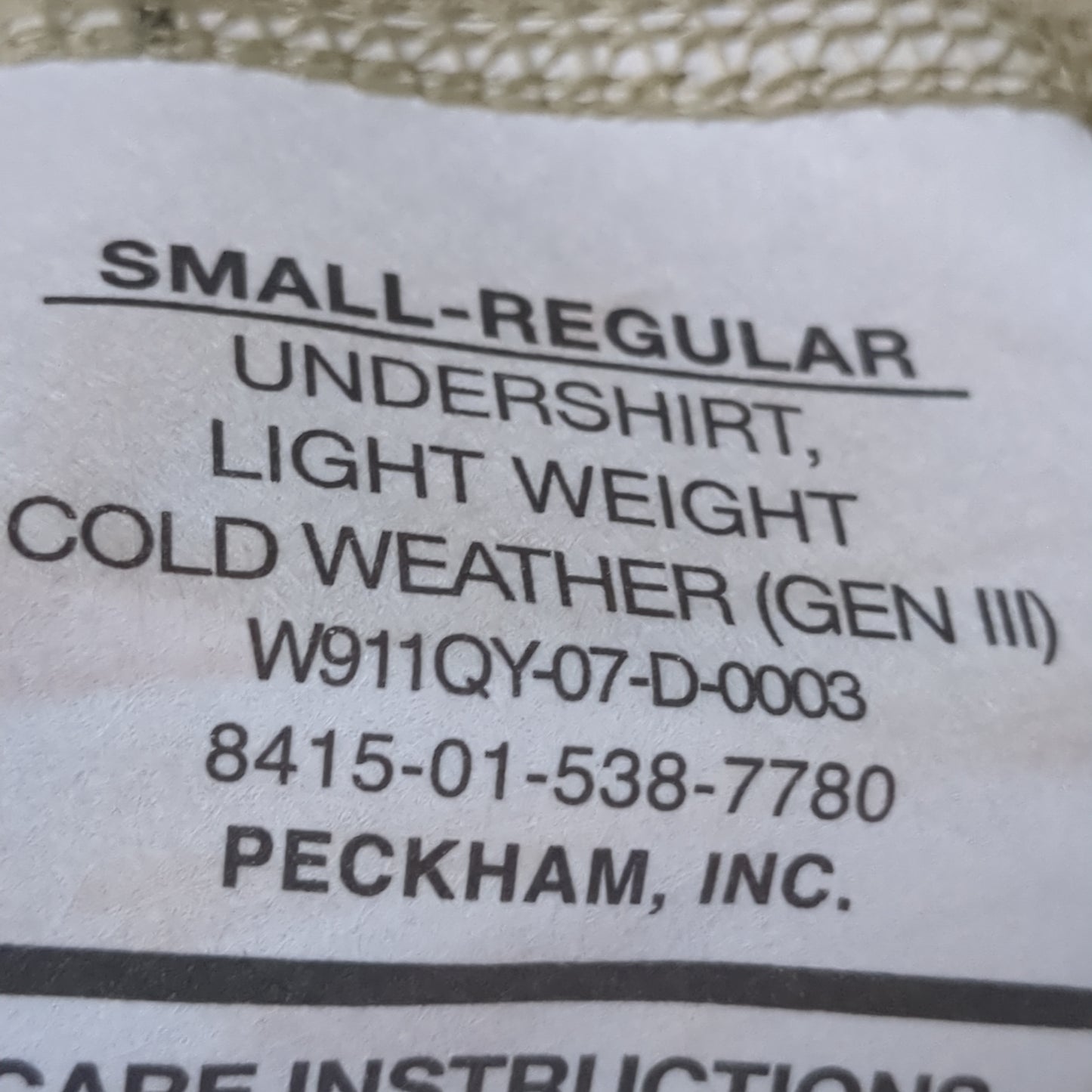 SET of US Army Small Regular Silks Gen III Level 1 Cold Weather Top Bottom Sand Used (fa07-NOV181)