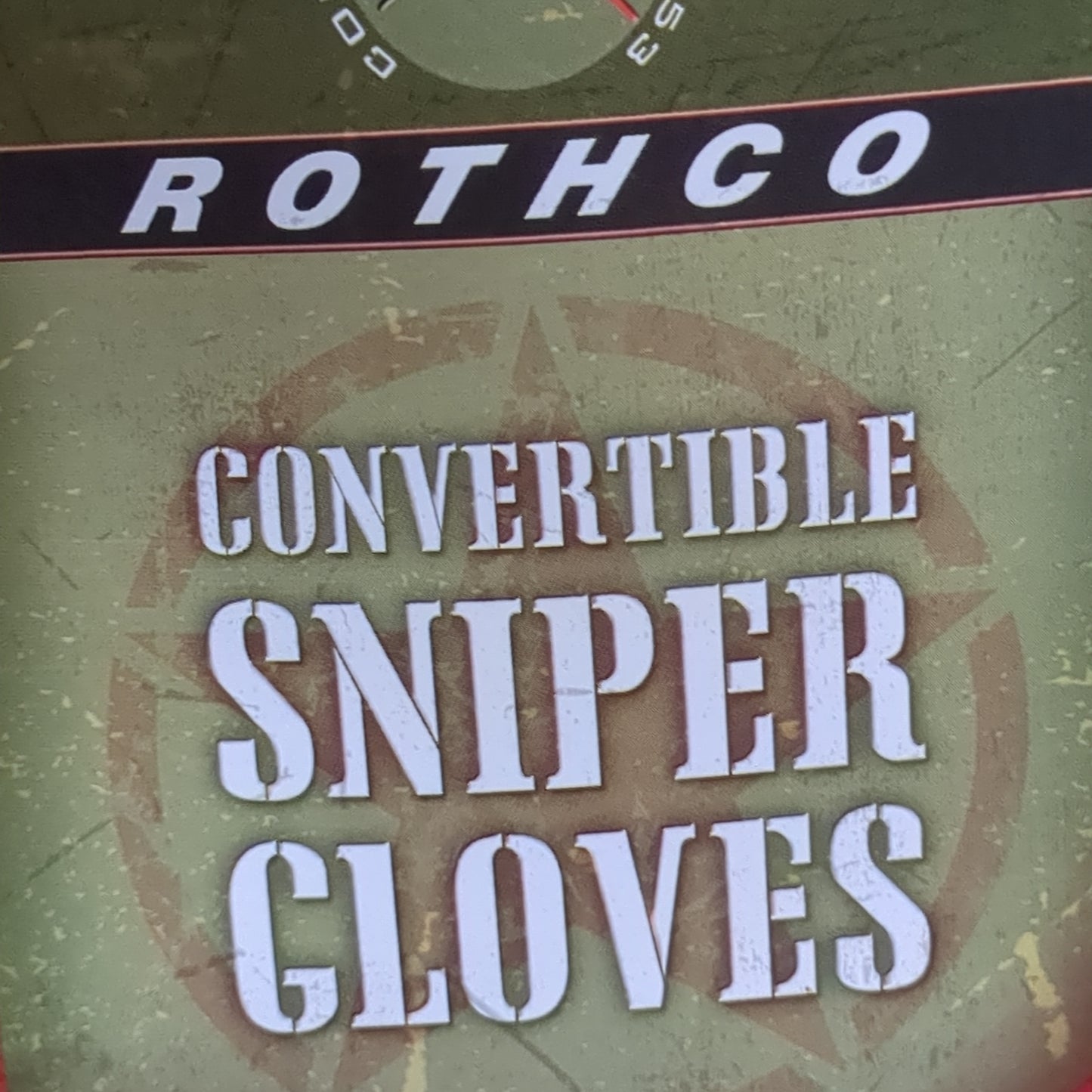 NOS ROTHCO CONVERTIBLE SNIPER GLOVES/MITTENS, OD/Black WINDSTOPPER FLEECE, XL (cb04-NOV201)