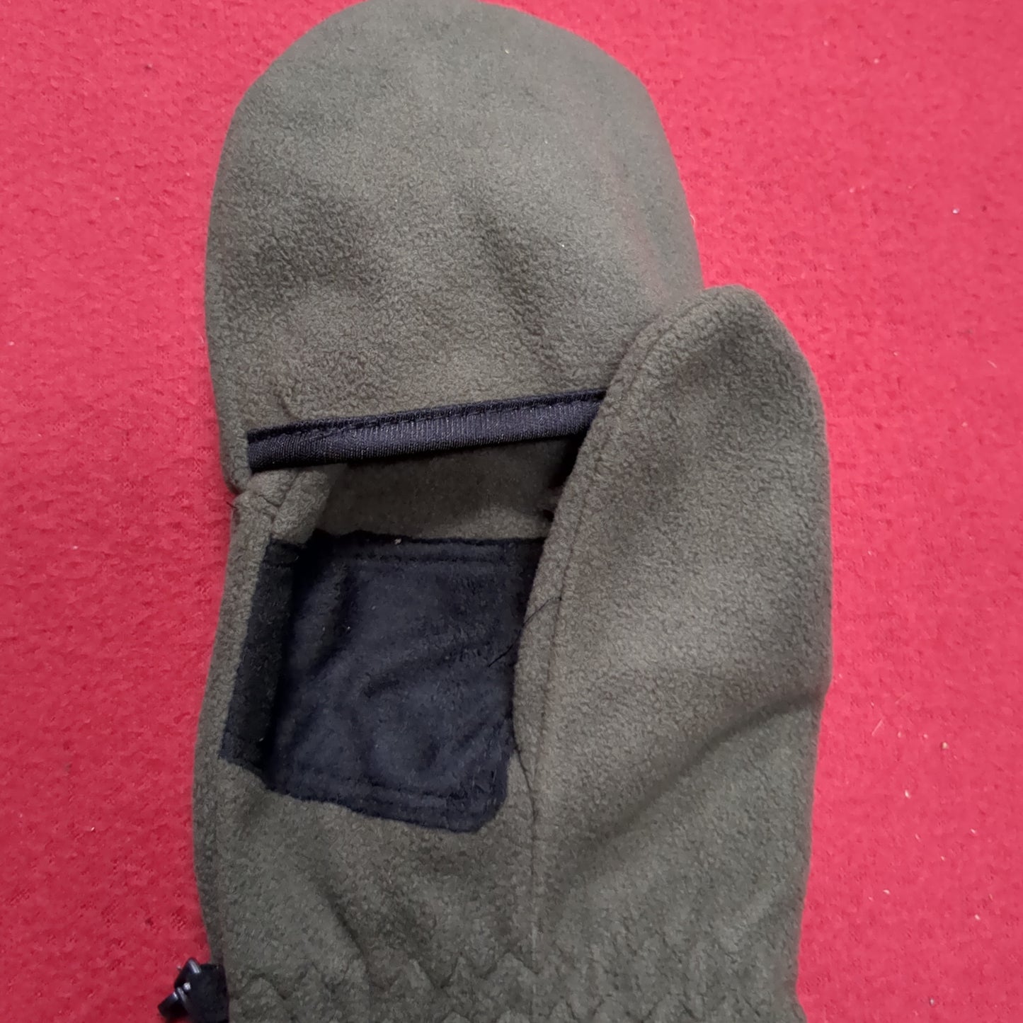 NOS ROTHCO CONVERTIBLE SNIPER GLOVES/MITTENS, OD/Black WINDSTOPPER FLEECE, XL (cb04-NOV201)