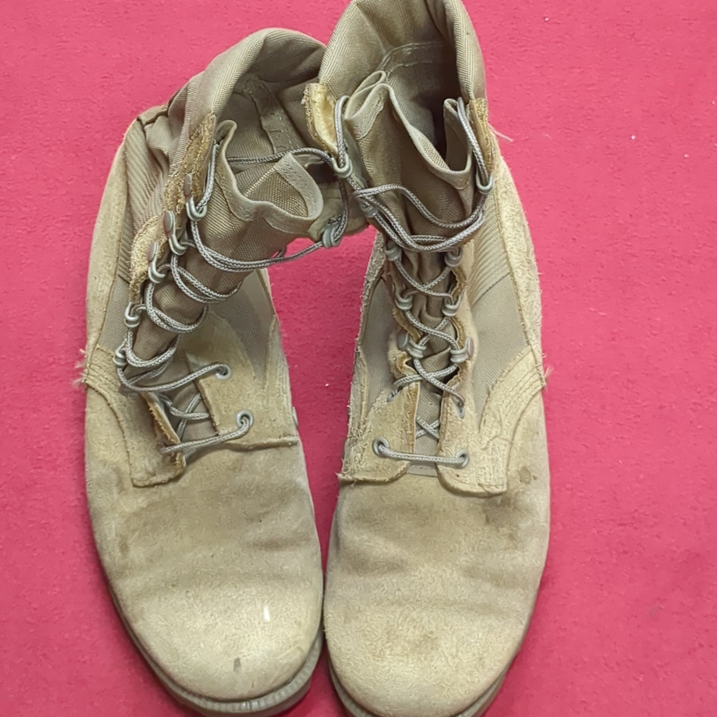 McRae US Army 9.5 Wide Hot Weather Combat Boots Coyote 499 Tan Used (FA20-NOV228)