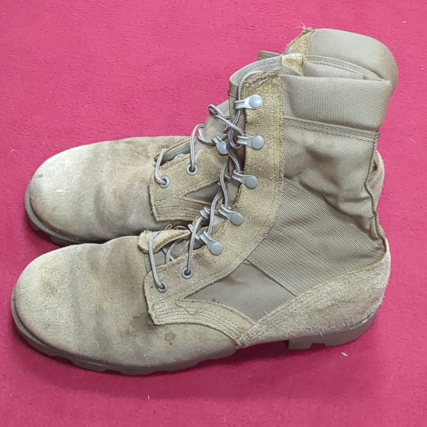 McRae US Army 9.5 Wide Hot Weather Combat Boots Coyote 499 Tan Used (FA20-NOV228)